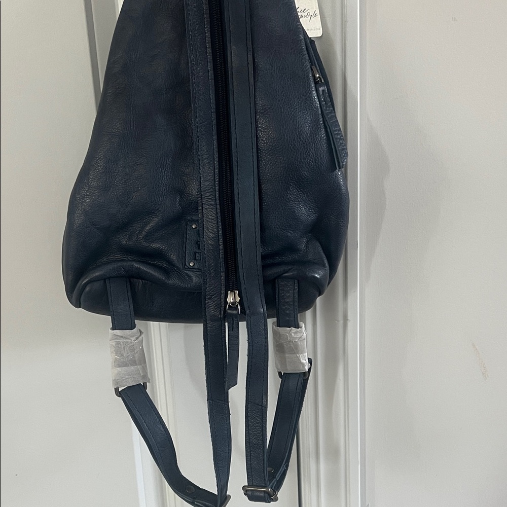 We The Free Navy Leather Backpack - Picture 6 of 8